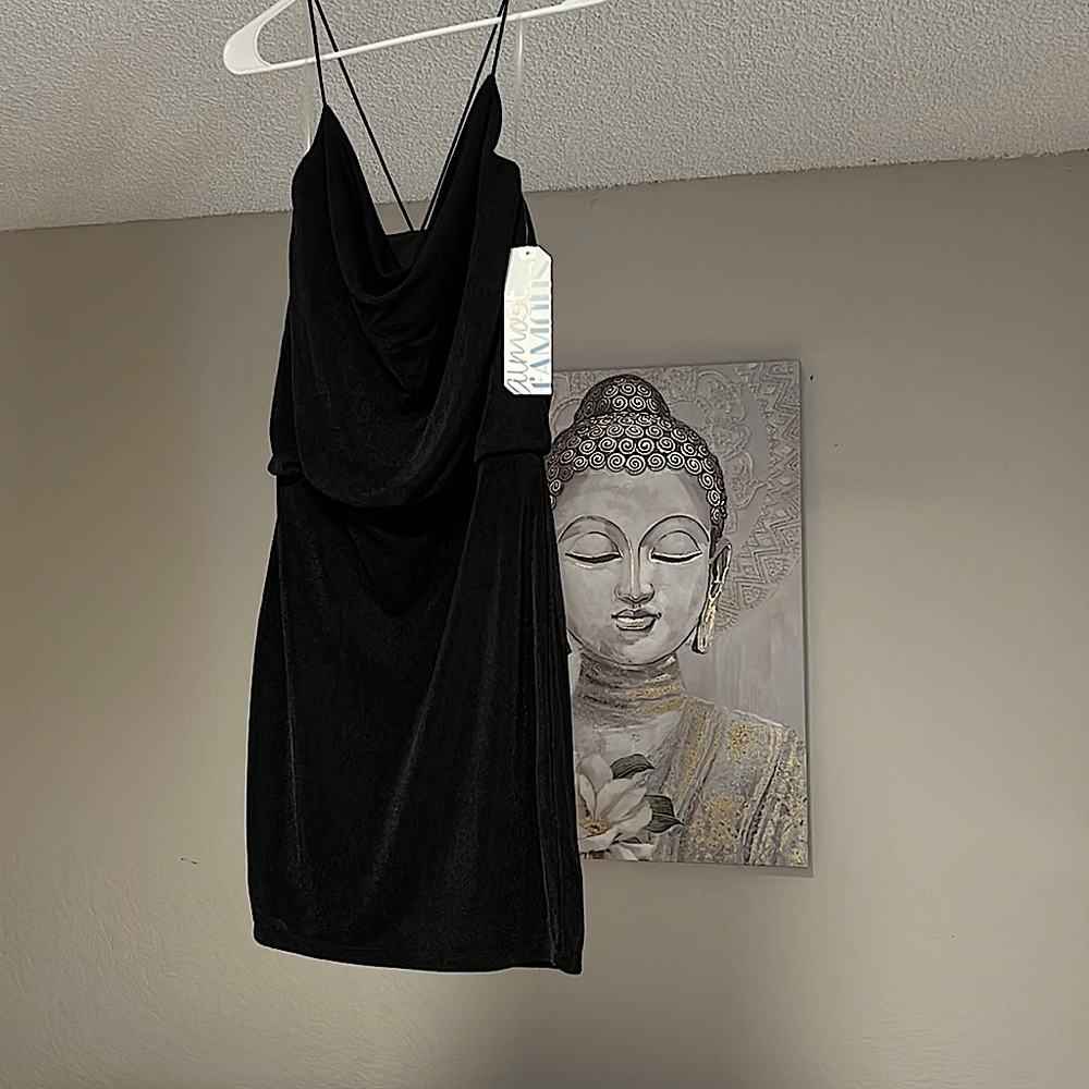 Black mini dress